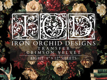 Load image into Gallery viewer, Crimson Velvet (8” x 12” Pad) IOD - Iron Orchid Designs - *LIMITED RELEASE*