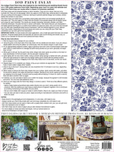 Load image into Gallery viewer, Indigo Floral IOD Paint Inlay