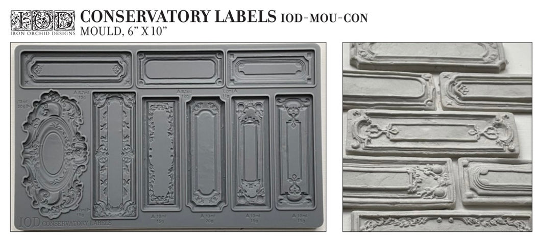 Conservatory Labels IOD Decor Mould