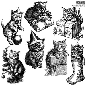 Christmas Kitties IOD Holiday Stamp