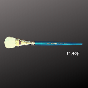 1" MOP Turquoise Iris Brush by Paint Pixie