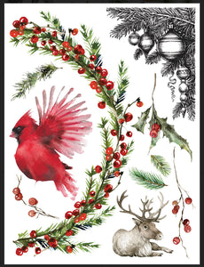 Christmas Valley Transfer Set (12" x 16" Pad) by IOD - Iron Orchid Designs - *LIMITED RELEASE*