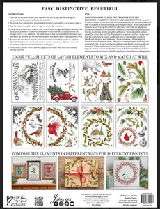Christmas Valley Transfer Set (12" x 16" Pad) by IOD - Iron Orchid Designs - *LIMITED RELEASE*